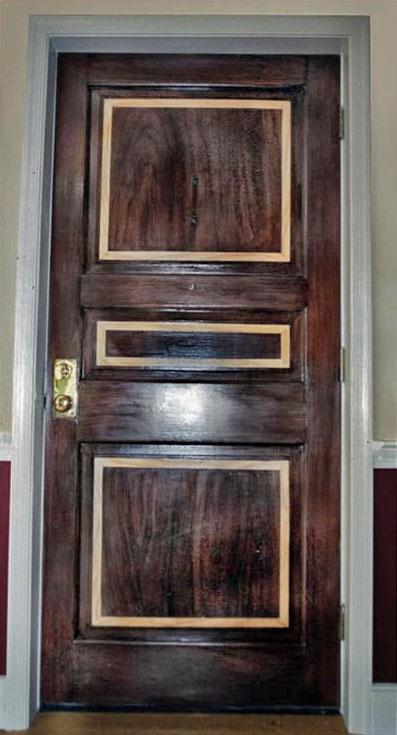 faux wood door