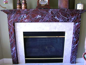 Marble Mantle Faux Painted Camp Hill Mechanicsburg PA