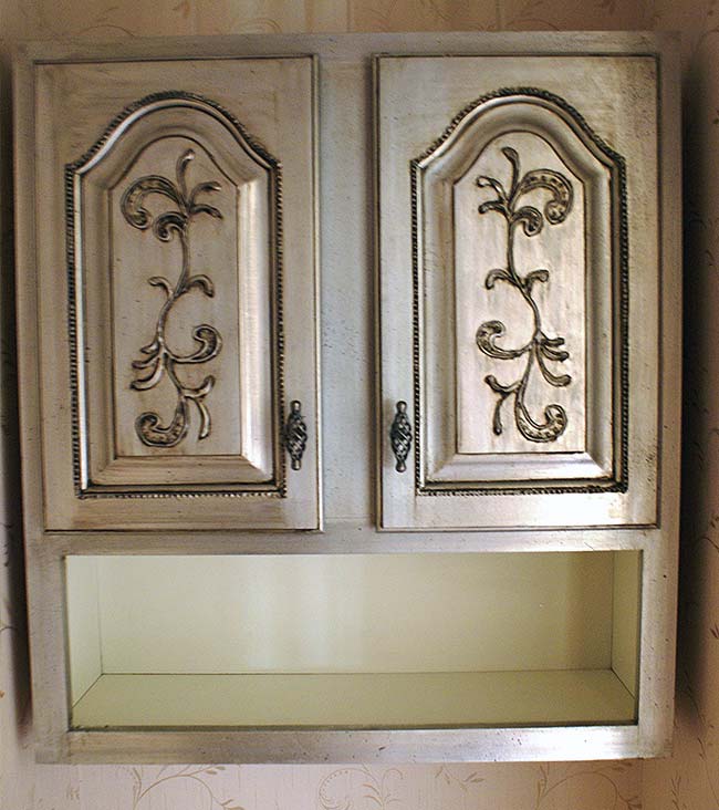 Interior Design Silver Glazed Cabinet Baltimore MD