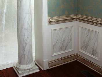 faux marble foyer